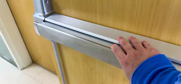 Installing a Push Bar on a Door Goshen